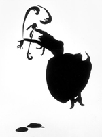 Kara Walker, Cut, Cut paper and adhesive on wall, Brent Sikkema NYC
