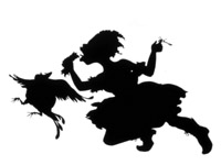 Kara Walker, Keys to the Coop, 1997, linoleum cut.