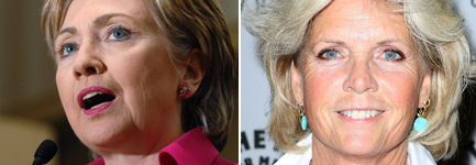 Hillary Clinton and Meredith Baxter