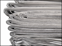 Stack of newspapers