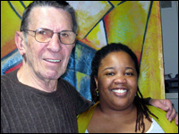 Farai Chideya and Leonard Nimoy