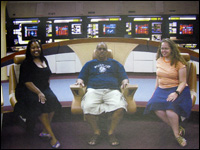 Farai Chideya on Star Trek set
