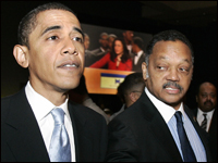 Barack Obama and Jesse Jackson