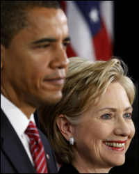 Hillary Clinton and Barack Obama