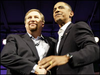 Barack Obama and Rick Warren
