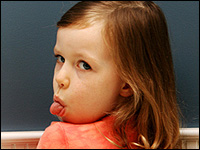 Kid stands in time out