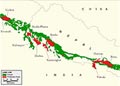 map of Nepal's Terai region