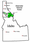 map of Idaho