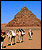 Crossing the Sahara by camel.