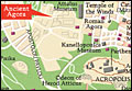Detail of NGS map of Athens, Greece