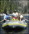 Rafting along the Selway River.
