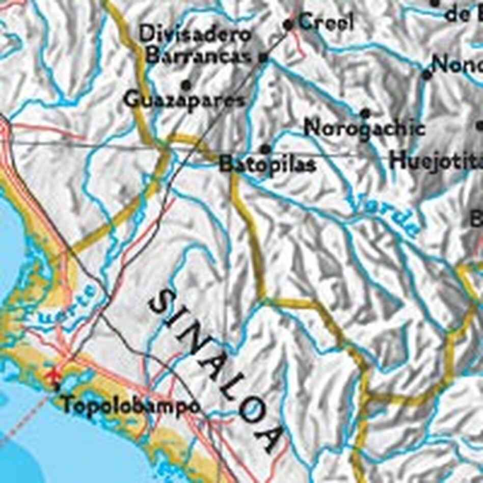 Map showing main indigenous groups in the Sierra Madre region of Mexico.