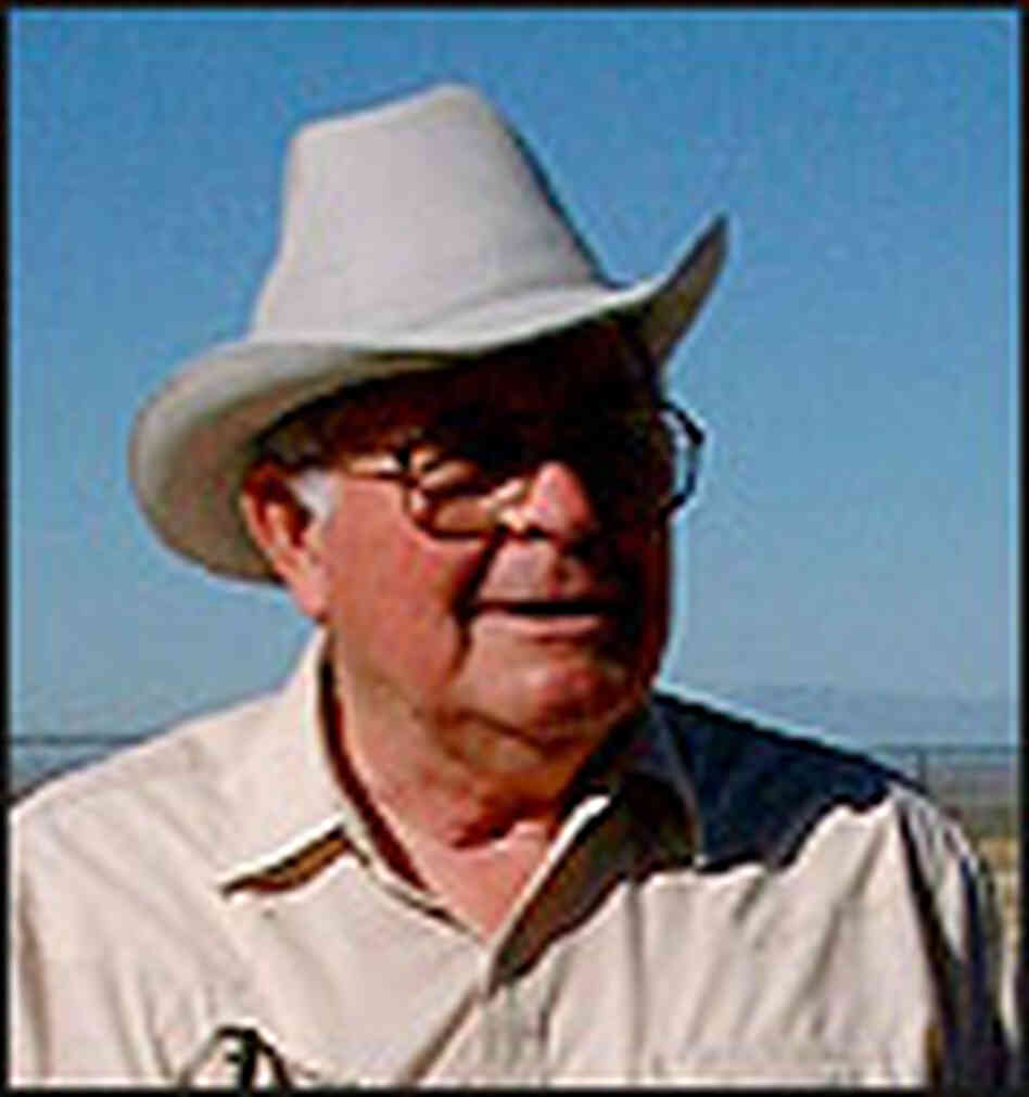 Tourist Bill Wallace of Clovis, New Mexico, wearing a cowboy hat. Tourist Bill Wallace of Clovis, New Mexico, wearing a cowboy hat.