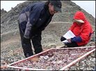 Recording vegetation within a sampling grid at the top of a mountain ridge in Yunnan, China. Recording vegetation within a sampling grid at the top of a mountain ridge in Yunnan, China.