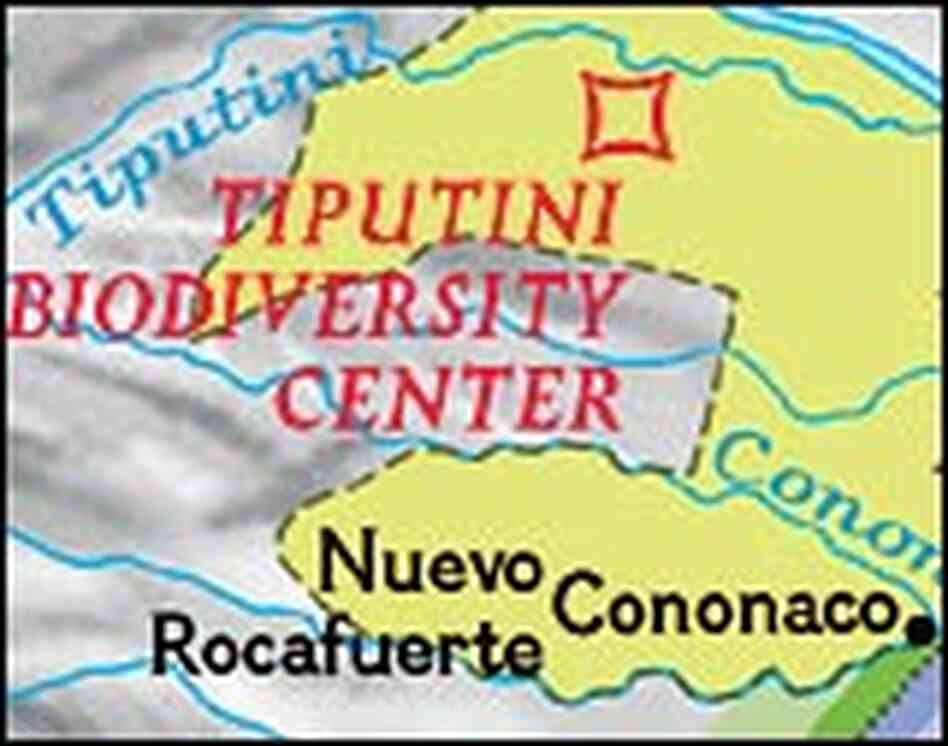 Tiputini Biodiversity Center map