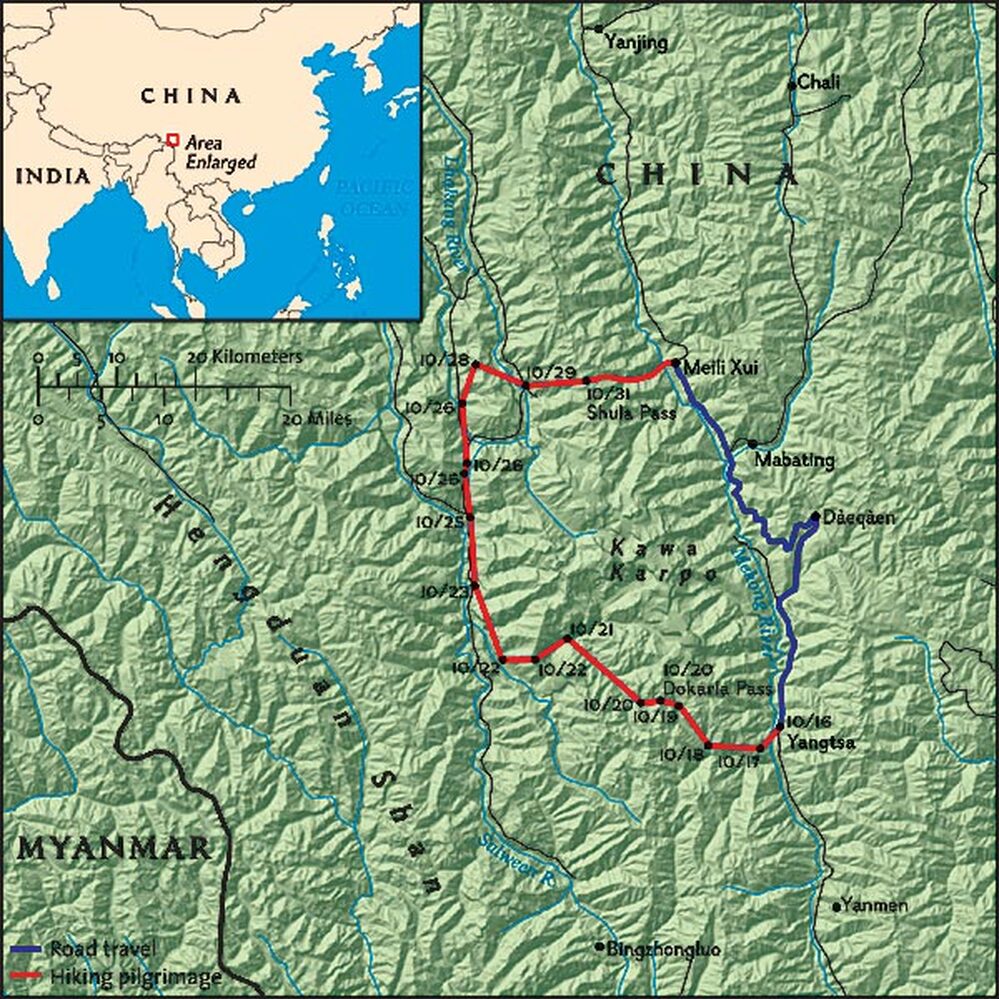 Click the smaller map above to chart Bill McQuay's journey.