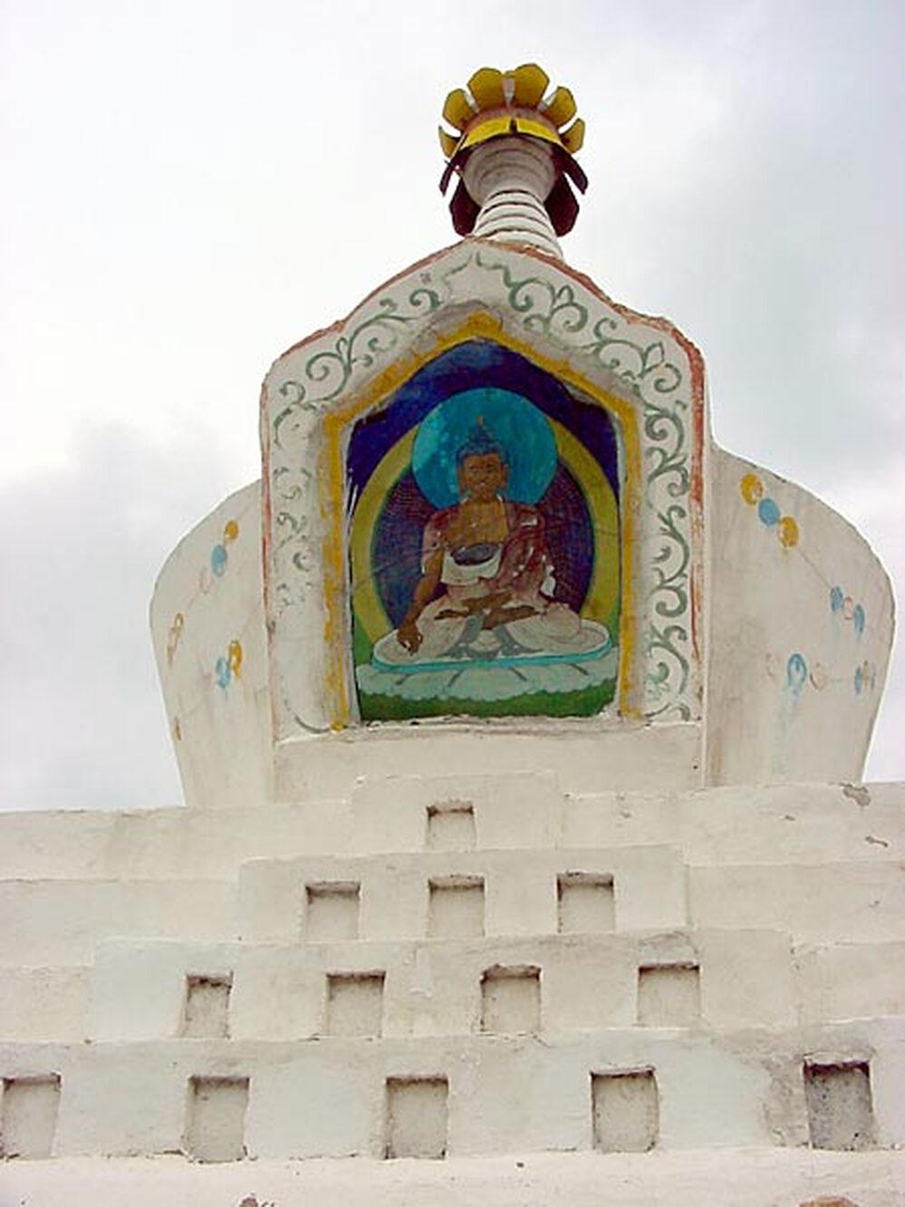 One of a group of chortens built as memorials to those who have tried to summit Kawakarpo and died.