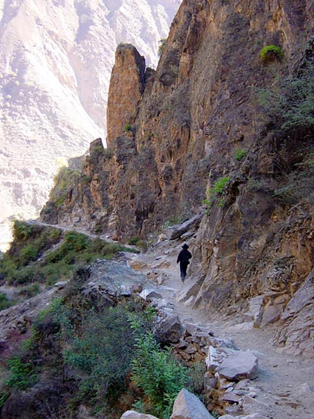 Following the descent from Shula Pass and the end of the foot pilgrimage