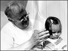 George Caywood with his first granddaughter, Parker, who is Jill's daughter. George Caywood with his first granddaughter, Parker, who is Jill's daughter.