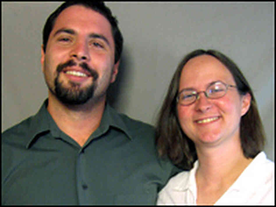 Cathy Resmer and Jules Fishelman at a StoryCorps booth. Cathy Resmer and Jules Fishelman at a StoryCorps booth.