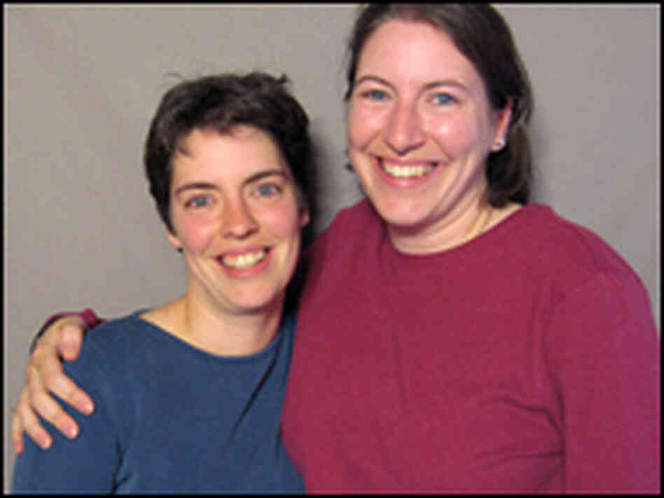 Rebecca Fuller (left) with her sister, Jenny Francis, visited a StoryCorps booth in Portland, Maine. Rebecca Fuller (left) with her sister, Jenny Francis, visited a StoryCorps booth in Portland, Maine.