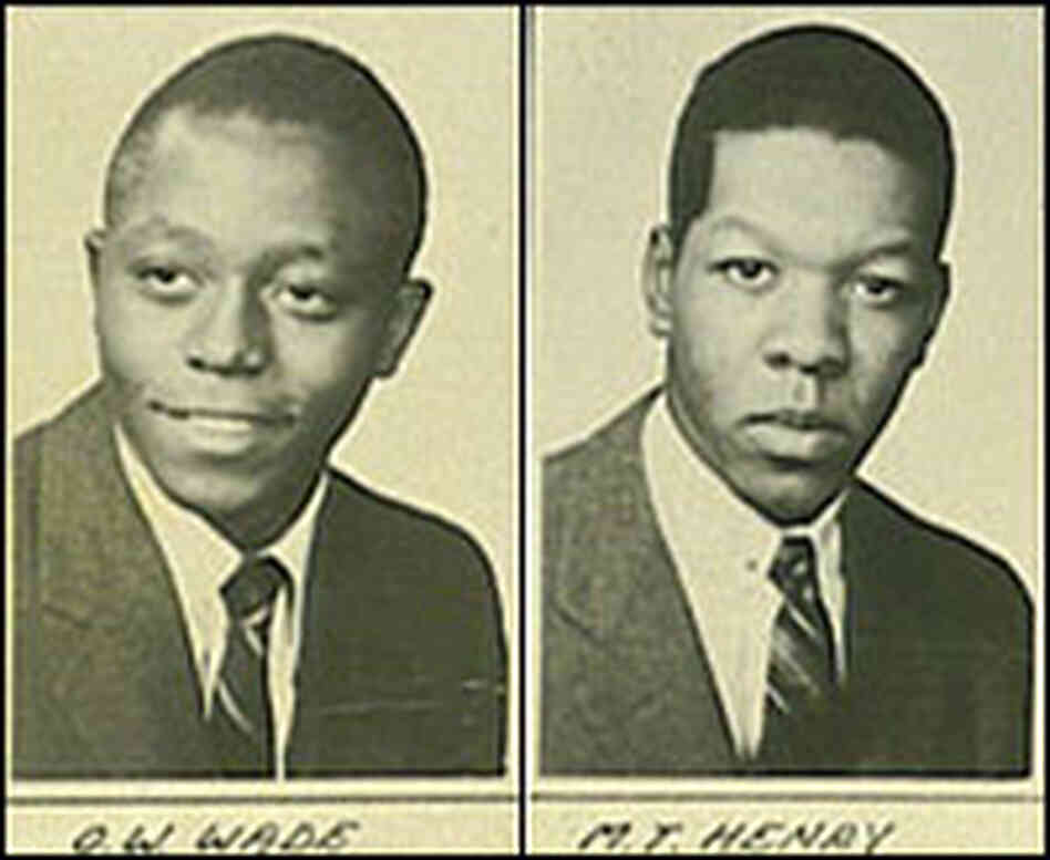 Otis Wade and Mandred Henry in 1955 yearbook photos. Otis Wade and Mandred Henry in 1955 yearbook photos.