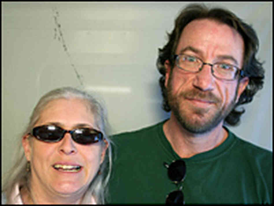 Cindy White visited a StoryCorps booth with her friend Eric Ernsberger. Cindy White visited a StoryCorps booth with her friend Eric Ernsberger.