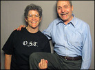 Howard Fisch gets some support -- comedic and otherwise -- from his friend Sherry Fyman Howard Fisch gets some support -- comedic and otherwise -- from his friend Sherry Fyman