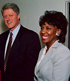 Former President Bill Clinton and Rep. Maxine Waters (D-CA)