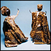 Doris McGillan's hand-crafted dolls are draped in African fabrics