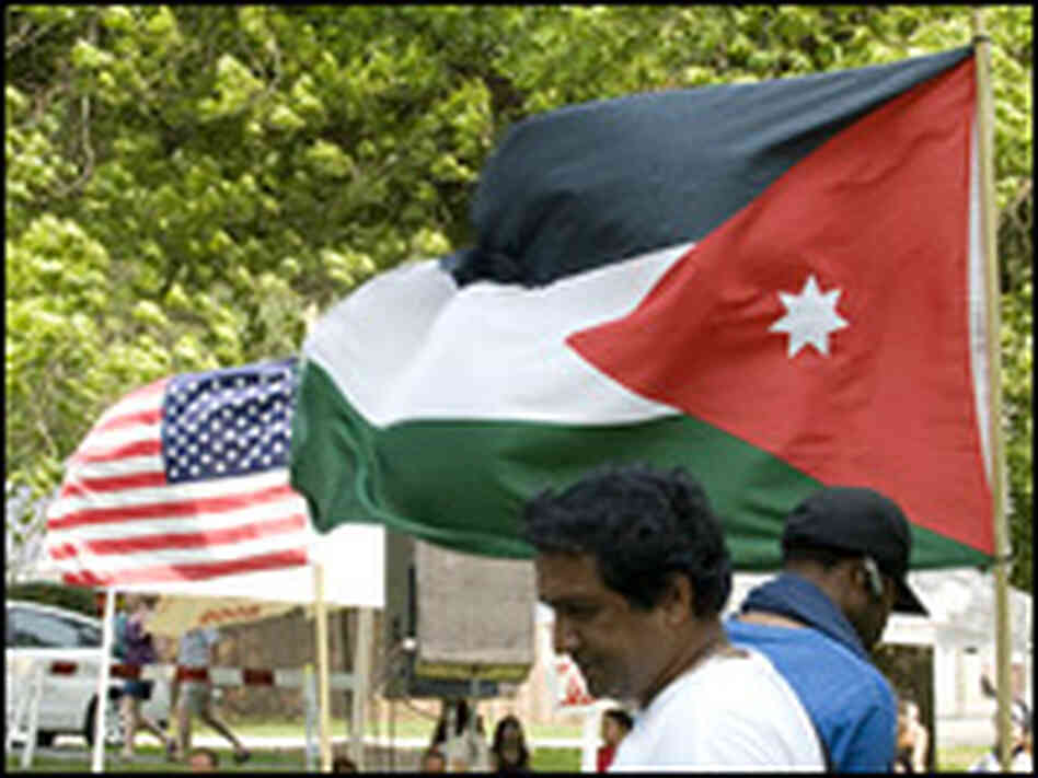 Arab and U.S. flags Arab and U.S. flags