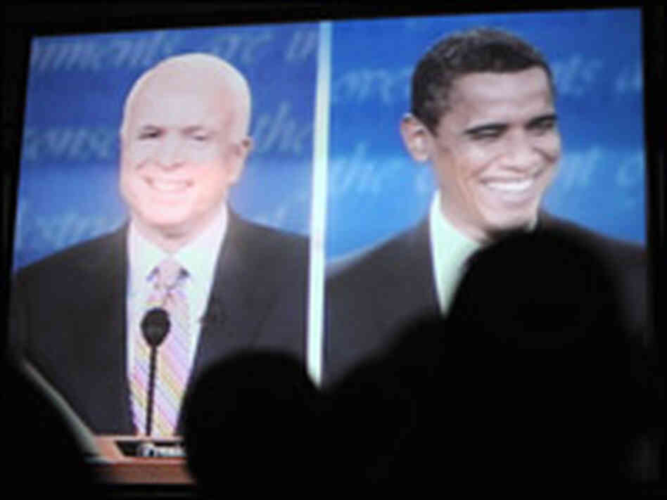 McCain, Obama at first presidential debate. JEWEL SAMAD/AFP/Getty Images. McCain, Obama at first presidential debate. JEWEL SAMAD/AFP/Getty Images.
