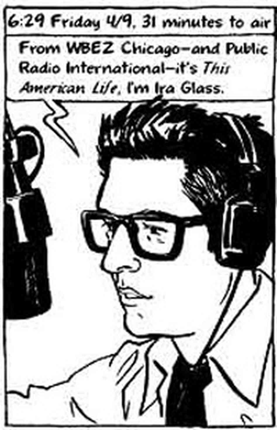 Panel from the 'This American Life' comic/book 'Radio: An Illustrated Guide.' Panel from the 'This American Life' comic/book 'Radio: An Illustrated Guide.'