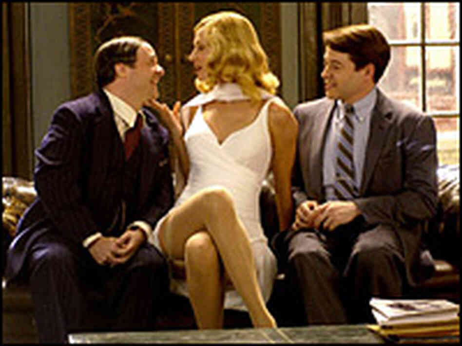 Broderick and Lane with Uma Thurman in 'The Producers'. Broderick and Lane with Uma Thurman in 'The Producers'.