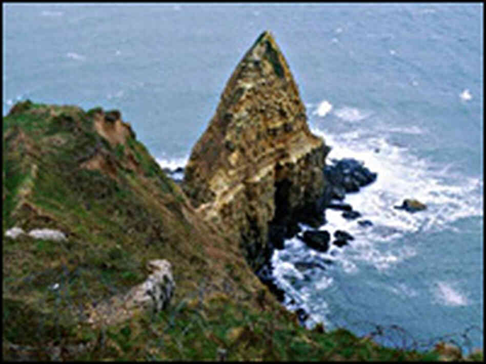 Pointe du Hoc, a cliff that American rangers climbed during the D-Day invasion of June 6, 1944. Pointe du Hoc, a cliff that American rangers climbed during the D-Day invasion of June 6, 1944.