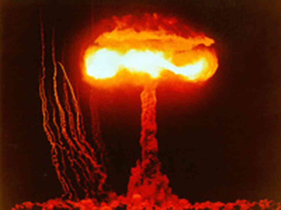Atomic explosion at the Nevada Test Site. Atomic explosion at the Nevada Test Site.