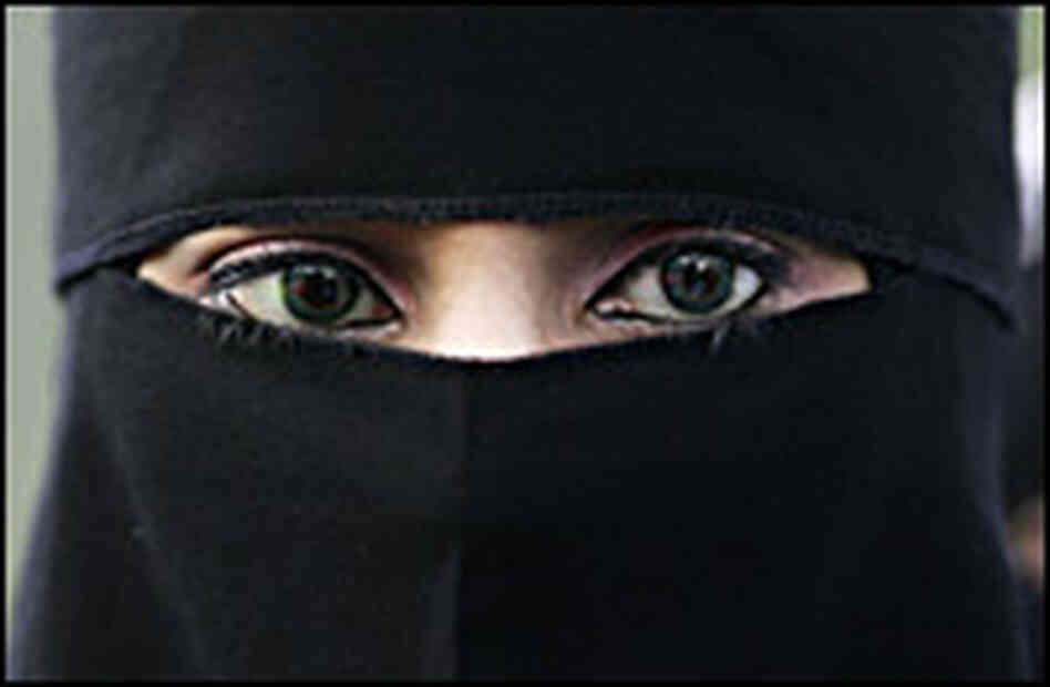 The niqaab covers the hair, forehead and face, but leaves an opening for the eyes. It is particularl The niqaab covers the hair, forehead and face, but leaves an opening for the eyes. It is particularl