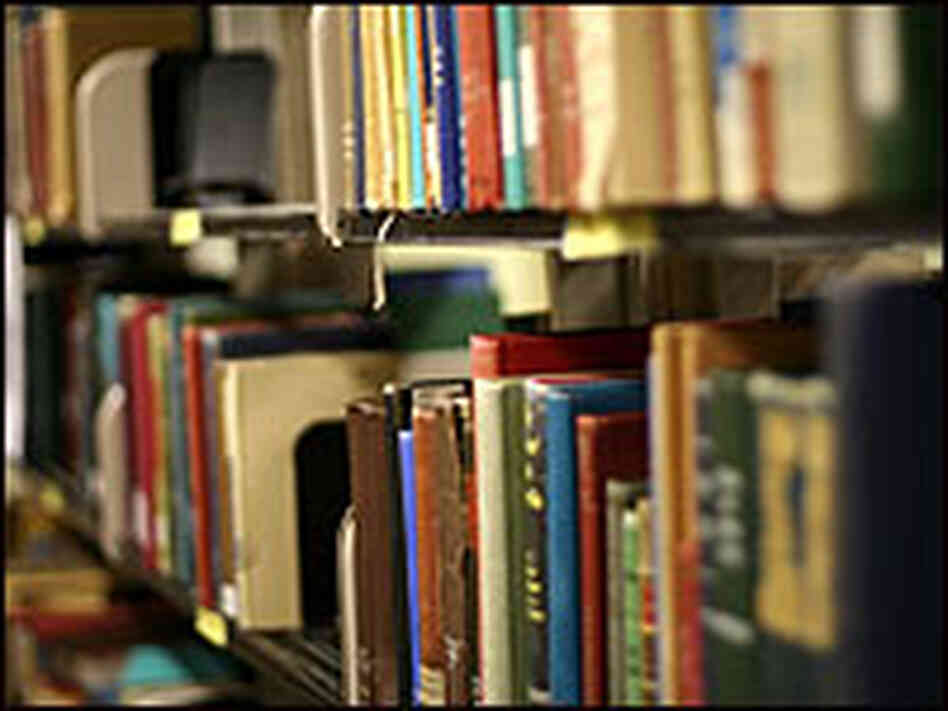 Library shelves Library shelves
