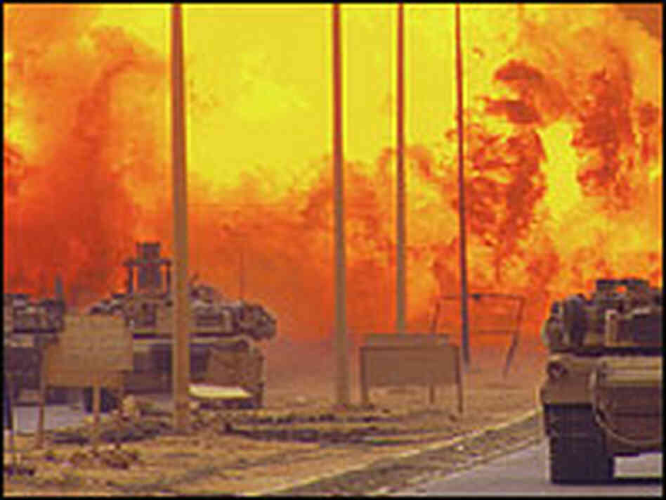 Explosion in Iraq, still image taken from No End in Sight Explosion in Iraq, still image taken from No End in Sight