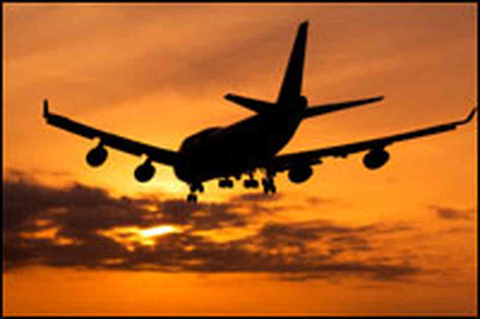 Plane against red sky. Plane against red sky.