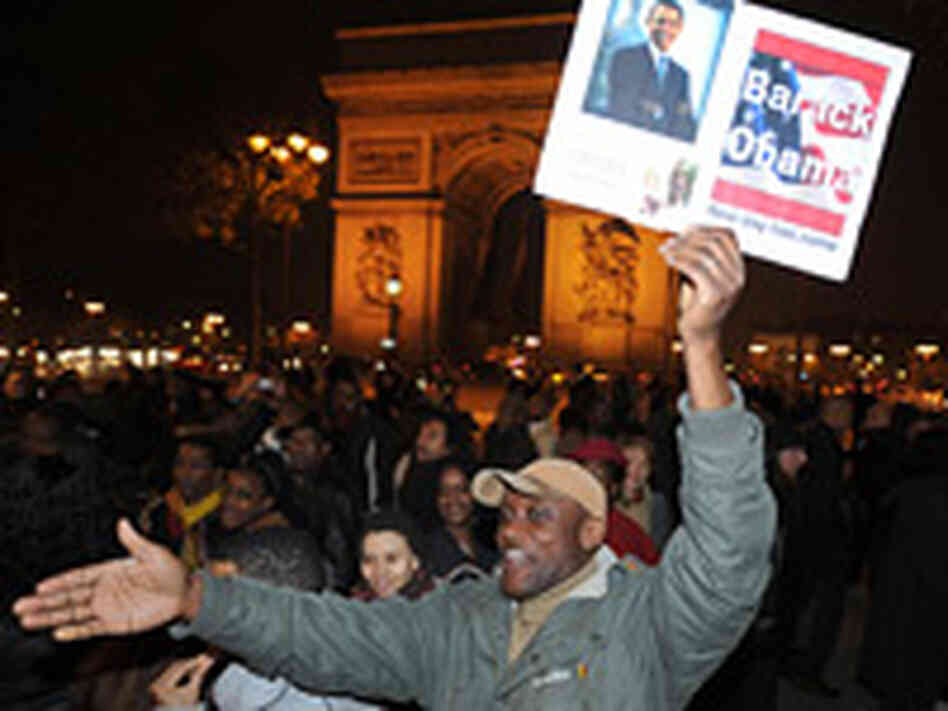 French Supporters Of Obama Celebrate