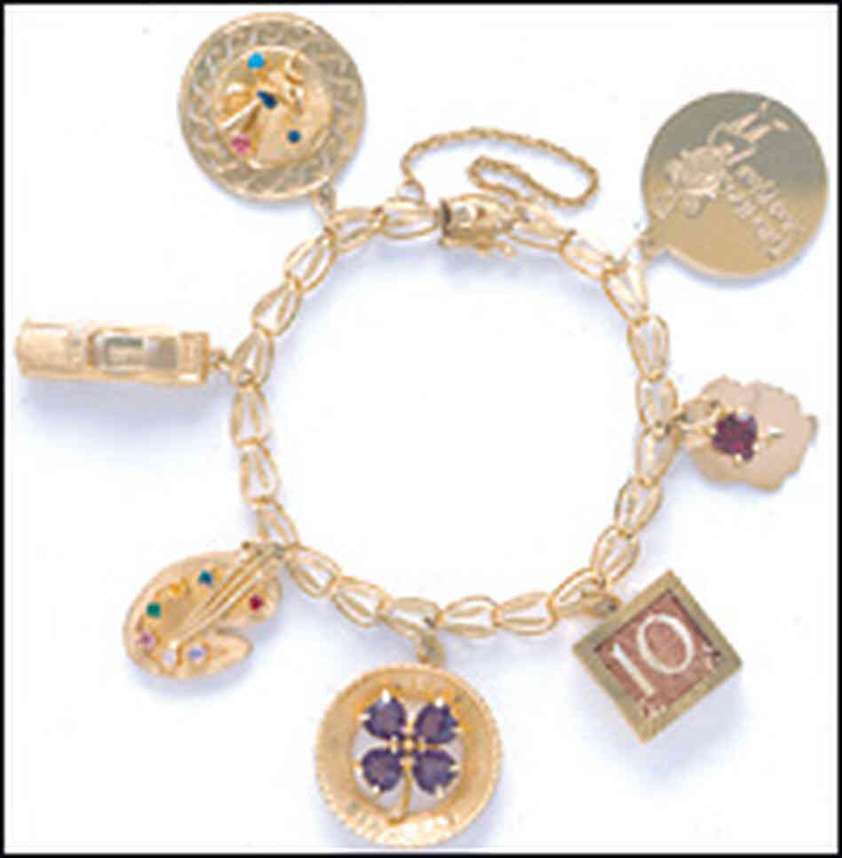 Zabar's first charm bracelet, given to her on her 16th birthday.