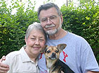 Perske, his wife Martha, and dog Wolfie.