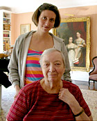 Author Madeleine L'Engle with her grand-daughter Charlotte Jones.