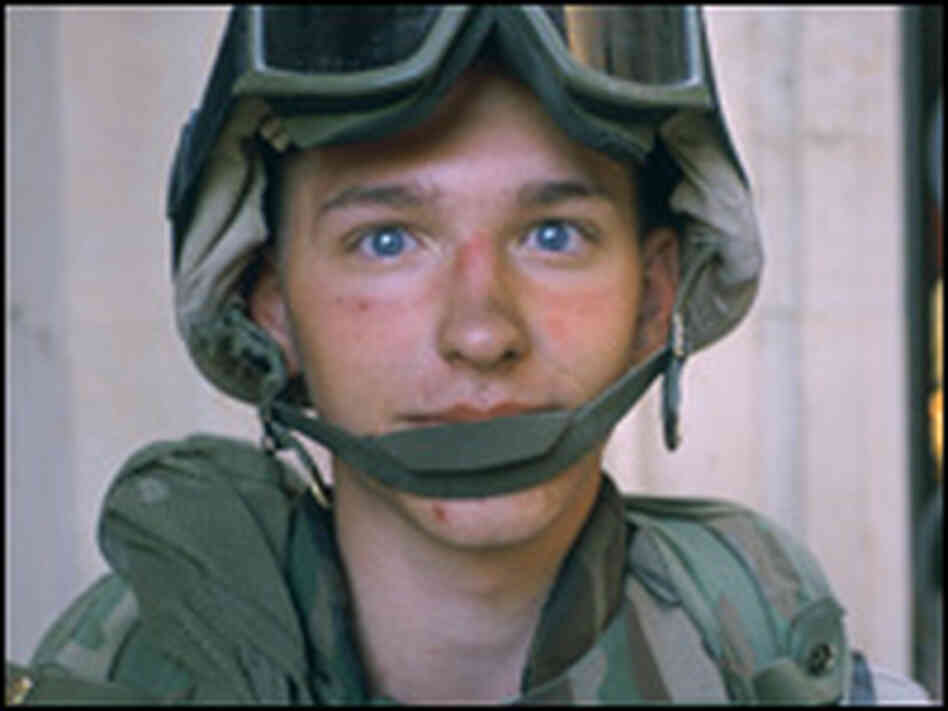 Spc. Tom Susdorf at "Gunner Palace" in Baghdad. Spc. Tom Susdorf at "Gunner Palace" in Baghdad.