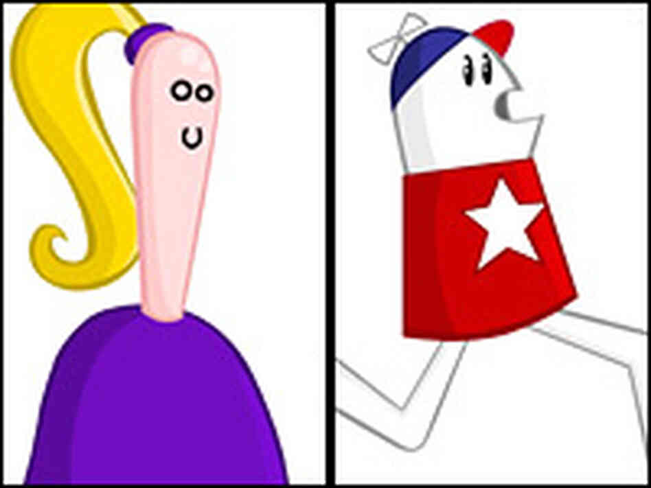 Marzipan, left, and Homestar Runner Marzipan, left, and Homestar Runner