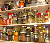 Jaffrey's spice cabinet