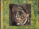 A portrait of a woman hidden behind Vincent van Gogh's "Patch of Grass." A portrait of a woman hidden behind Vincent van Gogh's "Patch of Grass."