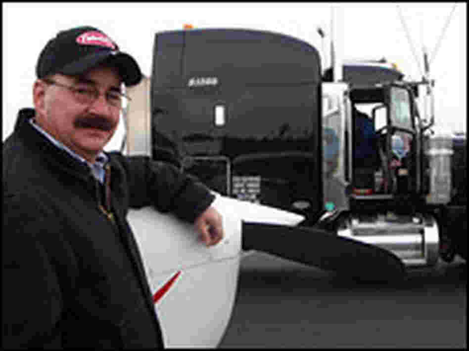 Steve Brosnan stands by his truck.