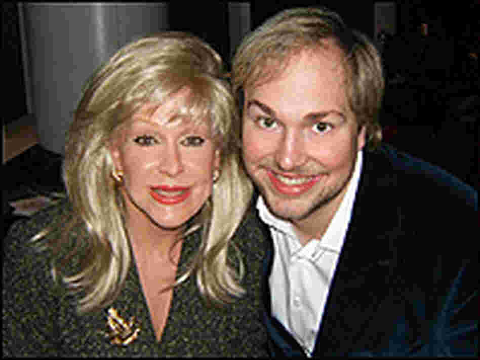 Robert Leleux and his mother at a book party.